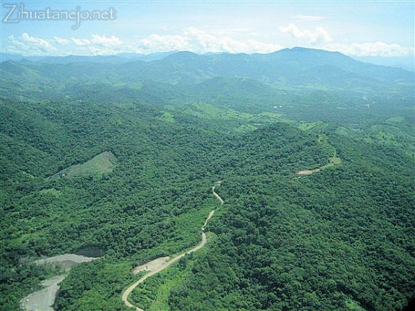 aerial photo of new road on hills between Playa Larga and Playa La Ropa beaches